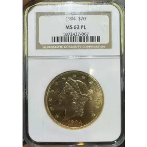 1904 NGC MS 62 PL Gold Liberty 