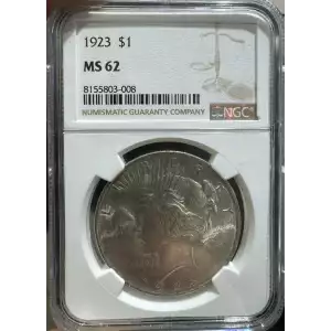 1923 NGC MS 62 Peace Silver Dollar (2)