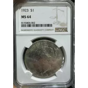 1923 NGC MS 64 Peace Silver Dollar