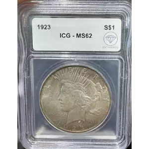 1923 Peace Silver Dollar ICG MS-62 IDC Verified