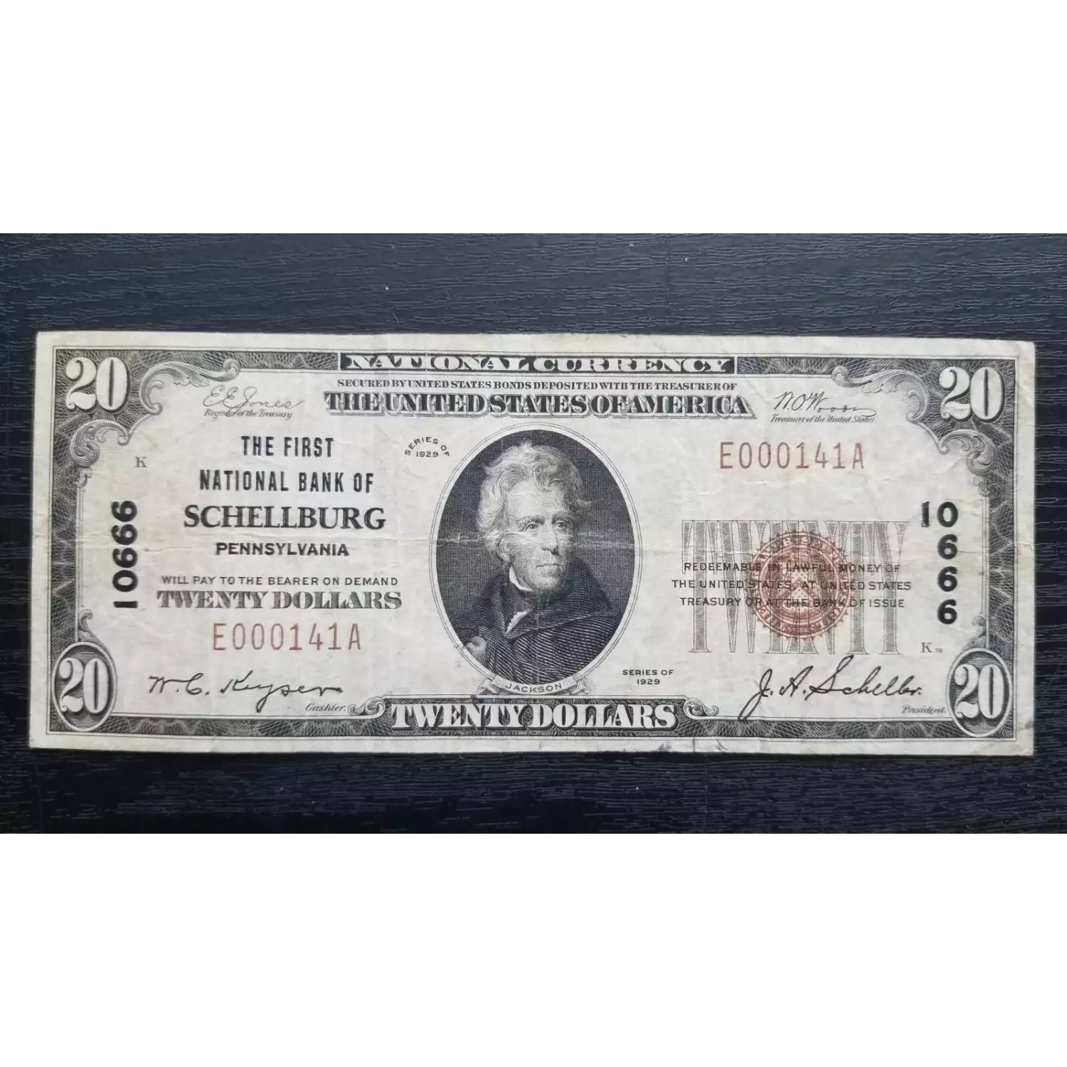 1929 $20 The First NB of Schellburg Pennsylvania #10666 - IDC COIN ...