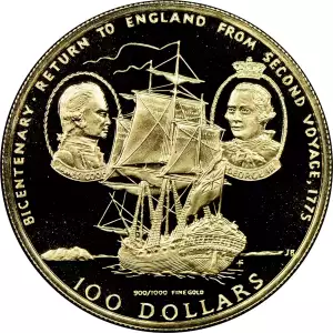 1975 $100 Cook Islands Gold Coin