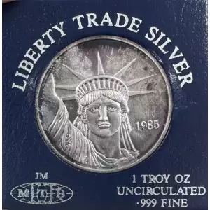 1985 1 oz Silver Round - Johnson Matthey Vintage (Liberty Trade, MTB)