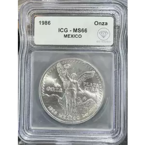 1986 Mexican 1 onza Silver Libertad ICG MS66 - IDC Verified (2)