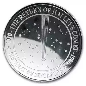 1986 Singapore Halley's Comet Proof 1oz Round