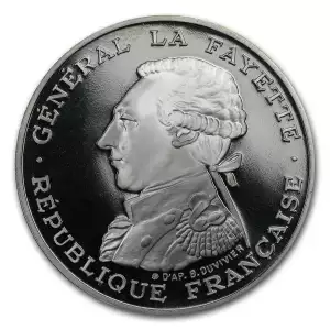 1987 Palladium 100 Francs General Lafayette Proof