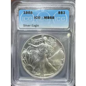 1988 American Silver Eagle ICG MS68