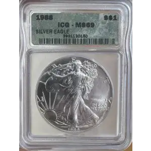 1988 American Silver Eagle ICG MS69