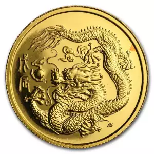 1988 Singapore 1/10 oz Proof Gold 10 Singold Year of the Dragon