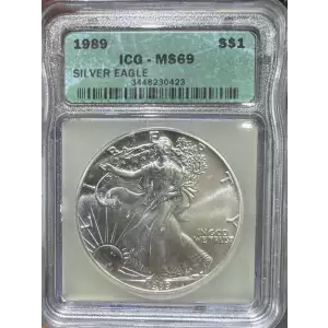 1989 American Silver Eagle ICG MS69