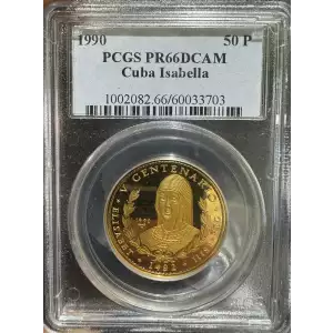 1990 50 Peso Queen Isabella, DCAM