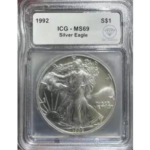 1992 American Silver Eagle ICG MS69 IDC Verified