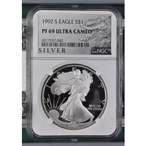 1992 S American Silver Eagle NGC PF-69 ULTRA CAMEO (2)