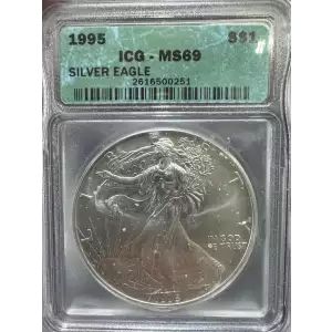 1995 American Silver Eagle ICG MS69