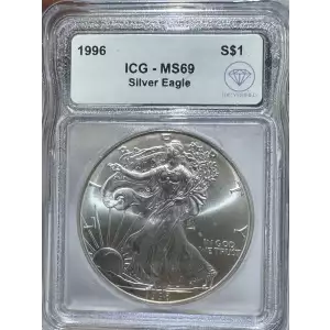 1996 American Silver Eagle ICG MS69 IDC Verified