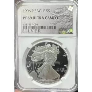 1996 P American Silver Eagle NGC PF69 Ultra Cameo