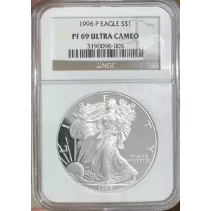 1996 P American Silver Eagle NGC PF69 Ultra Cameo