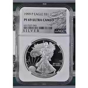 1999 P American Silver Eagle NGC PF69 Ultra Cameo (2)