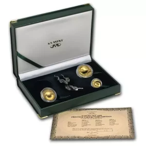 1999 South Africa 3-Coin Gold Natura Kudu Prestige Proof Set