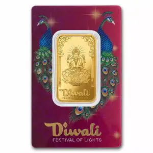 1oz PAMP Gold Bar - Diwali Festival of Lights Lakshmi