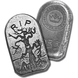 2 oz Monarch Wicked Tree Tombstone Silver Bar