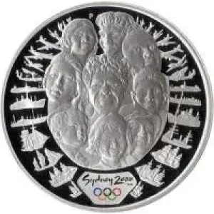 2000 Australia $5 Sea Change Sydney Olympics Silver Coin