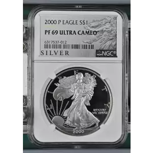 2000 P American Silver Eagle NGC PF-69 ULTRA CAMEO (2)