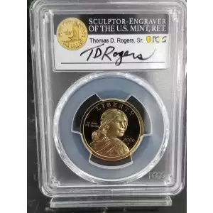 2000-S $1 Sacagawea PCGS Gem Proof *Rogers Signed Engraver Label* (2)