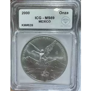 2000 Silver Libertad ICG MS-68 IDC Verified KM#639 (2)