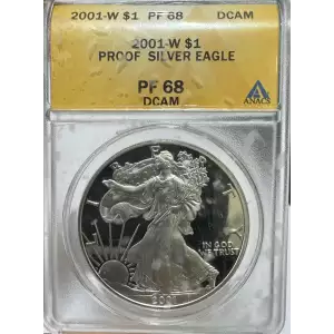 2001 W American Silver Eagle ANACS PR-68 DCAM