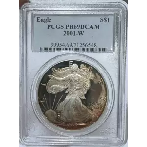 2001 W American Silver Eagle PCGS PR-69 DCAM