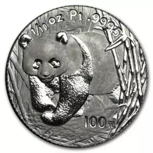 2002 1/10oz Chinese Platinum Panda (COA)