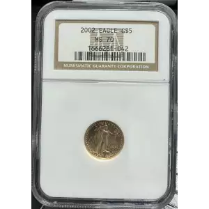 2002 $5 American Gold Eagle NGC MS70 (2)