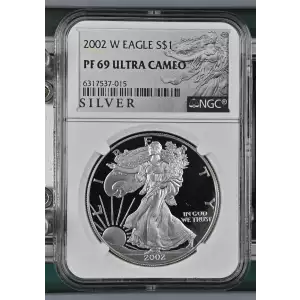 2002 American Silver Eagle NGC PF-69 ULTRA CAMEO (2)