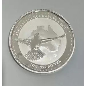 2002 Australia 1 oz Silver Kookaburra (Possible Minor Rim Toning)