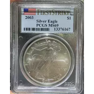 2003 American Silver Eagle PCGS MS69 FS