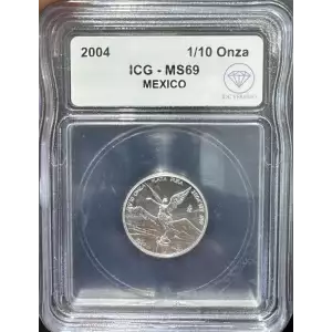 2004 1/10 Onza Silver Libertad ICG MS-69 IDC Verified