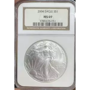 2004 American Silver Eagle NGC MS69