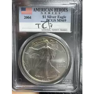 2004 PCGS MS69 American Heroes Series - Tommy Franks Signed