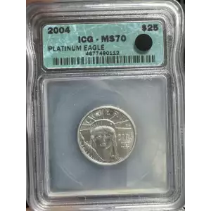 2004 Platinum Eagle $25 ICG MS70