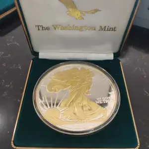 2005 1/2 lb. gold layered silver eagle (box COA)