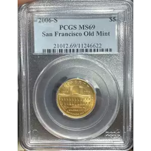 2006 S Modern Commemorative San Francisco Old Mint Centennial PCGS MS-69