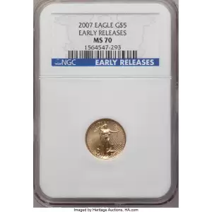 2007 $5 American Gold Eagle Early Release NGC MS70 (2)