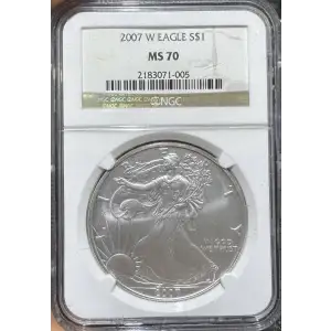 2007 W American Silver Eagle NGC MS-70 BURNISHED
