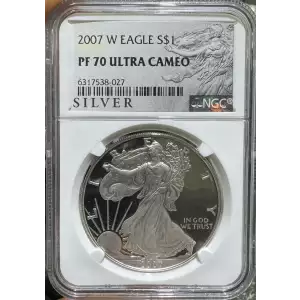 2007 W American Silver Eagle NGC PF70 Ultra Cameo (2)