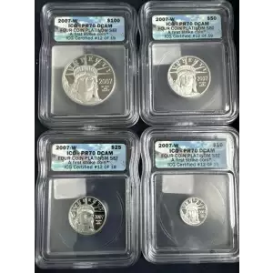 2007-W PR70 DCAM FOUR COIN SET FIRST STRIKE ICG #12 of 19