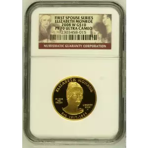 2008 ELIZABETH MONROE FIRST SPOUSE SERIES ULTRA CAMEO (2)