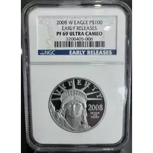 2008 W American Platinum Eagle NGC PF69 Ultra Cameo Early Release (2)