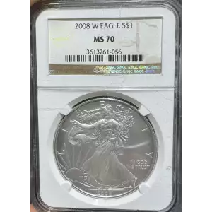 2008 W American Silver Eagle NGC MS70 Burnished (2)