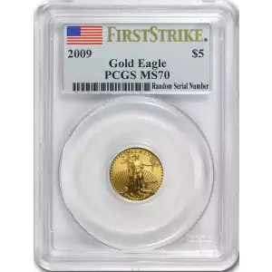 2009 $5 American Gold Eagle PCGS MS70